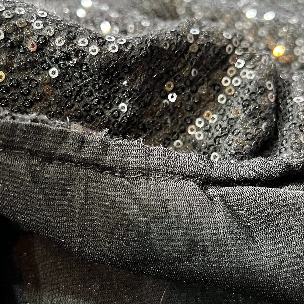 M.S.S.P. Max Studio Specialty Products Black Cap Sleeve Sequin Stretch T… - Picture 9 of 9